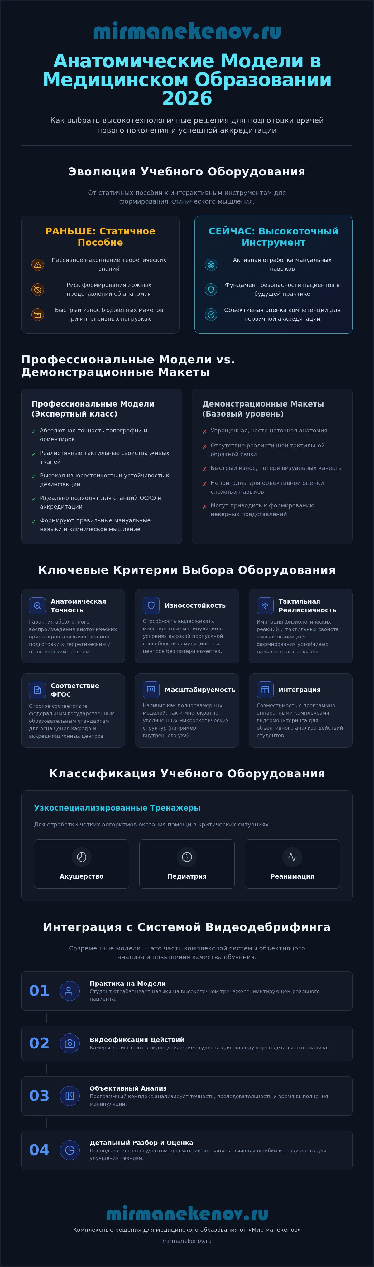 Анатомические модели для медицинских вузов: руководство по выбору и оснащению в 2026 году