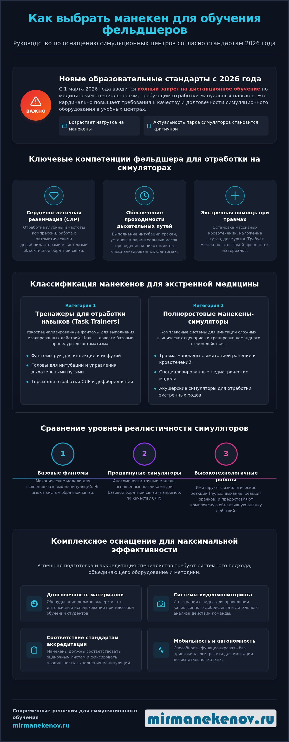 Манекен для обучения фельдшеров: руководство по выбору симуляционного оборудования в 2026 году